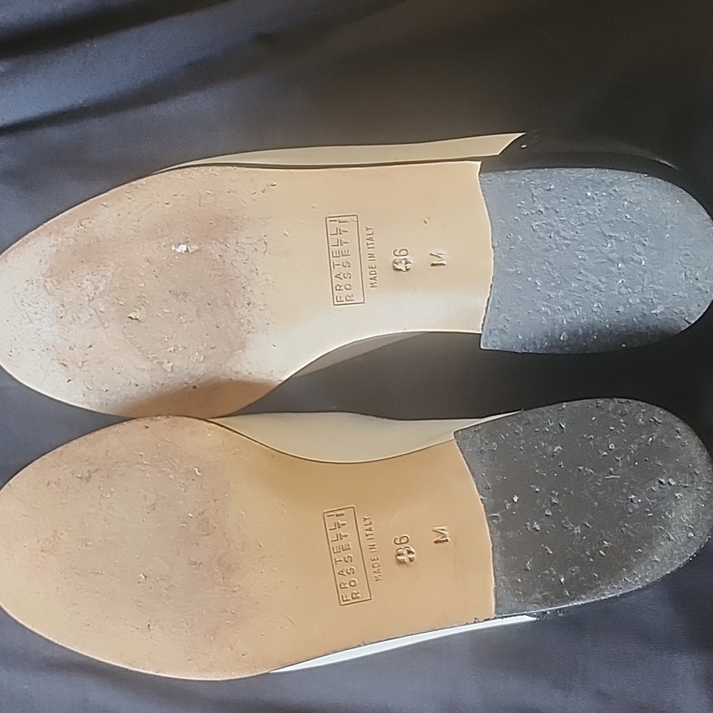 Fratelli Rossetti White Black Italian Leather Loafers Size 36 Or 5.5 US - Picture 9 of 11